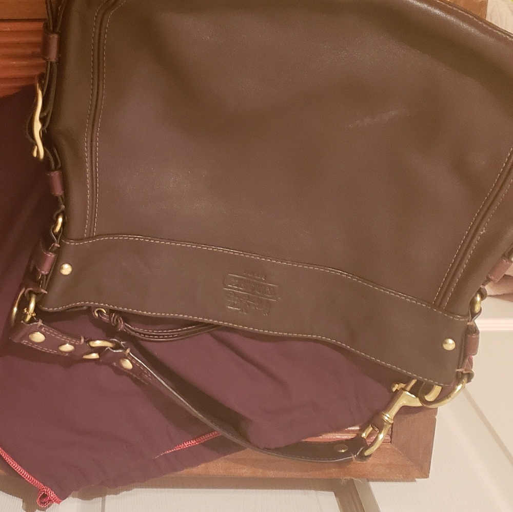 Chocolate brown Coach purse